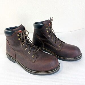 Red Wing Irish Setter Brown Lace Up Work Boots Size 14